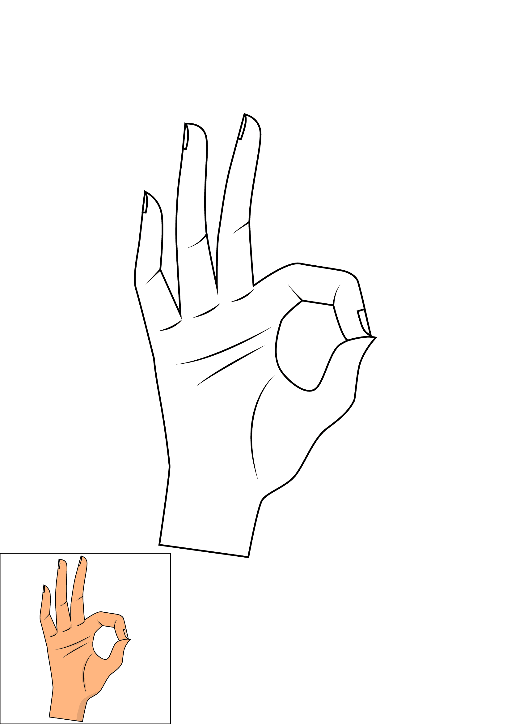 How to Draw Fingers Step by Step Printable Color