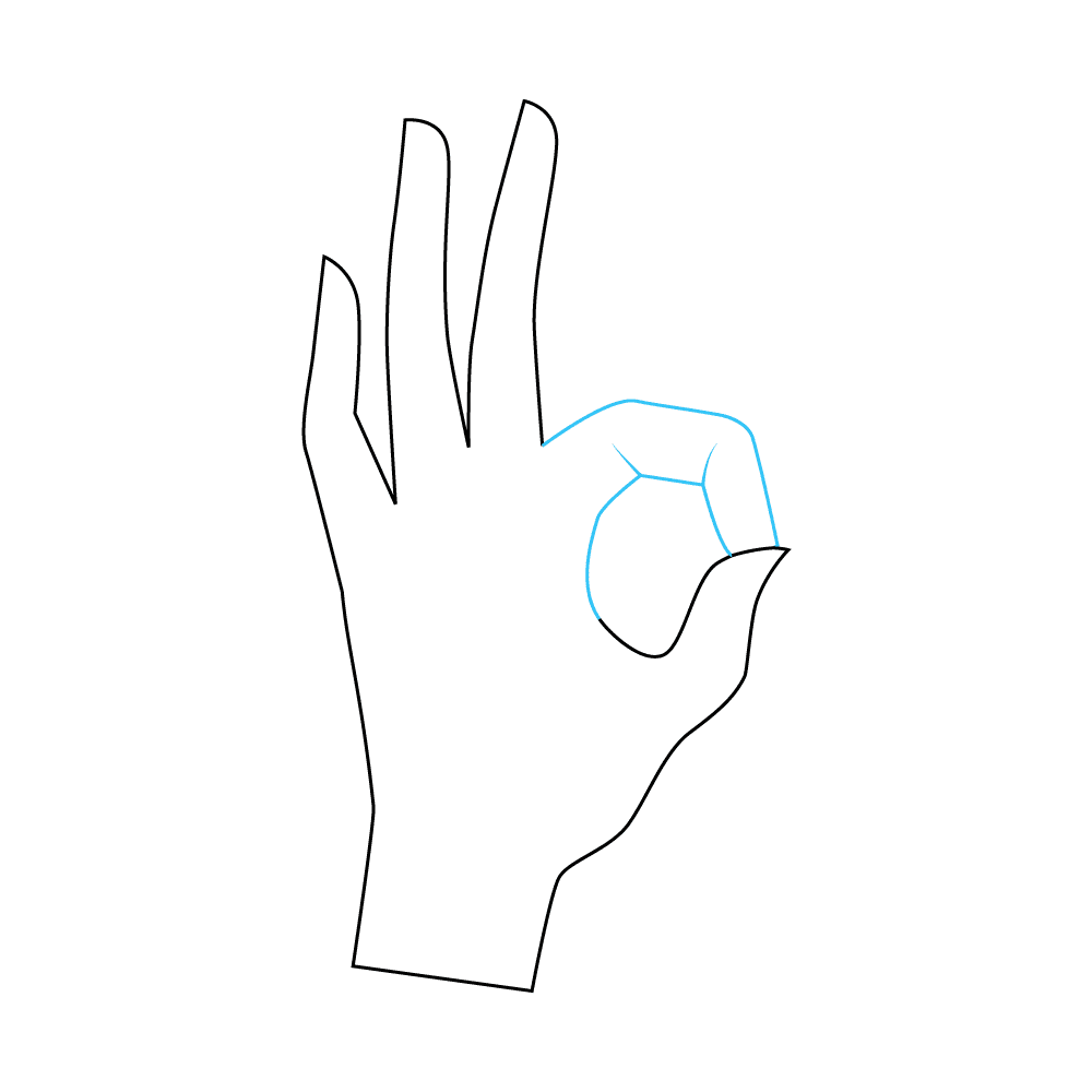 How to Draw Fingers Step by Step Step  6