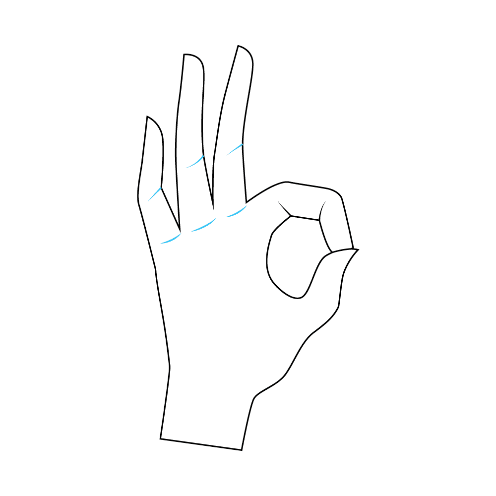 How to Draw Fingers Step by Step Step  7
