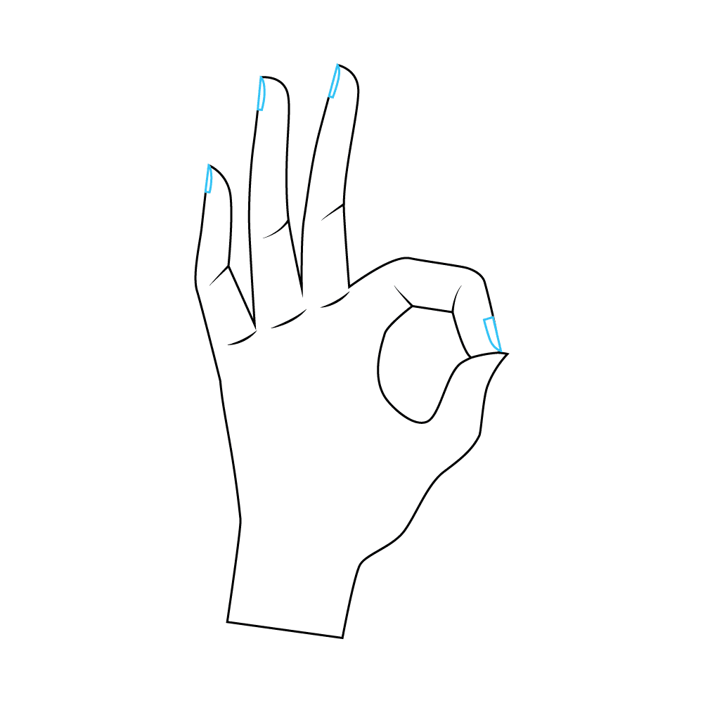 How to Draw Fingers Step by Step Step  8