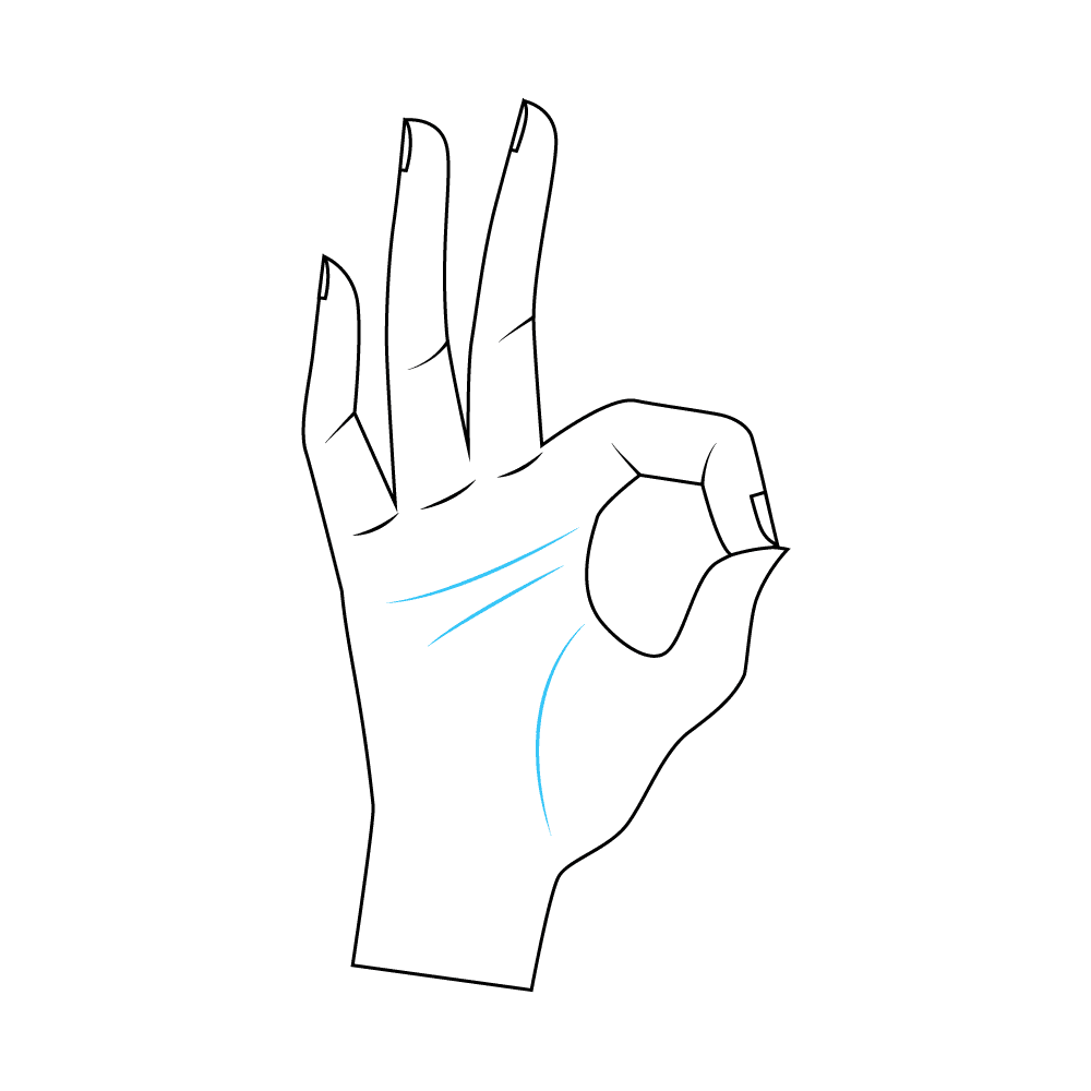 How to Draw Fingers Step by Step Step  9