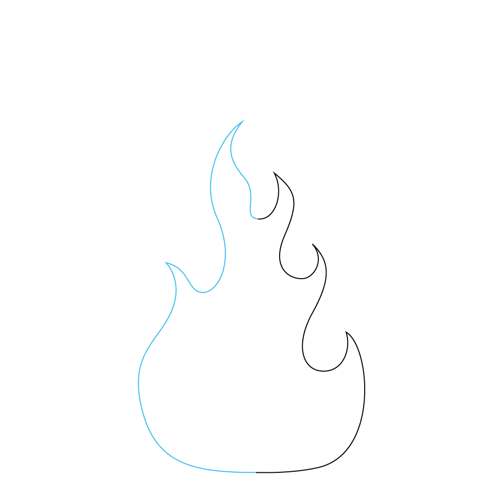 How to Draw Flames Step by Step Step  2