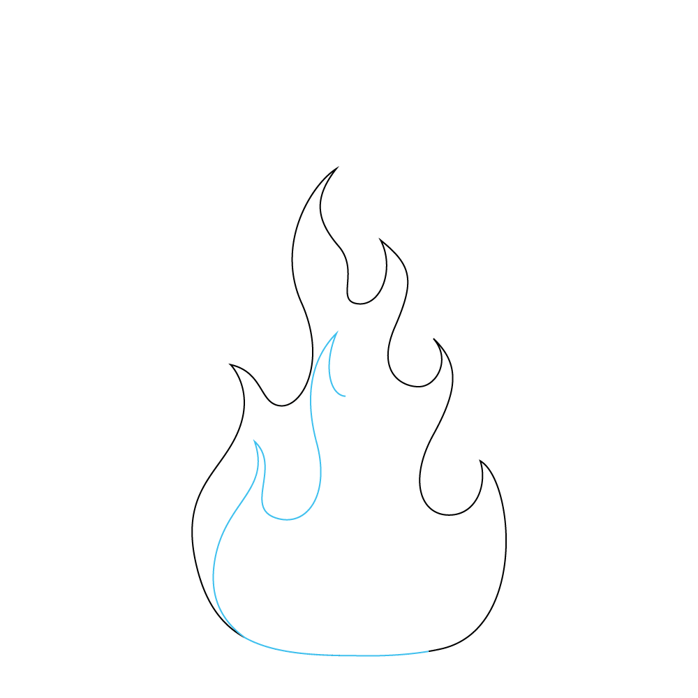 How to Draw Flames Step by Step Step  3