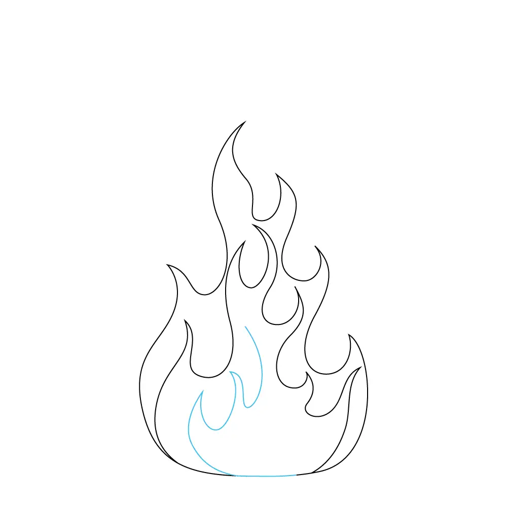 How to Draw Flames Step by Step Step  5
