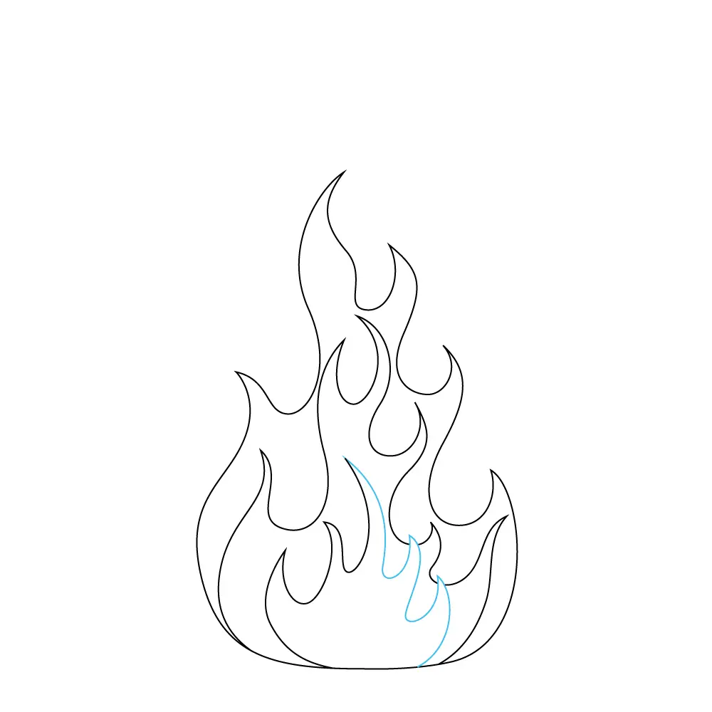 How to Draw Flames Step by Step Step  6