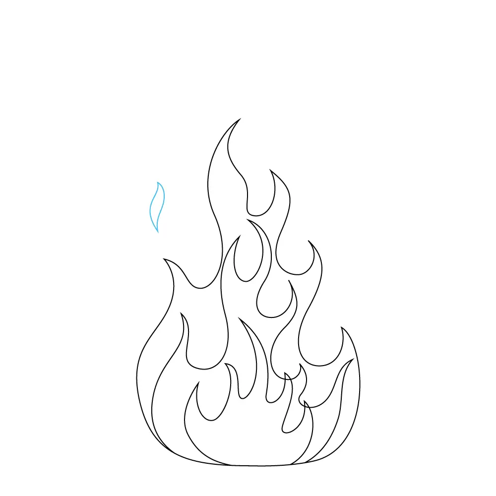 How to Draw Flames Step by Step Step  7