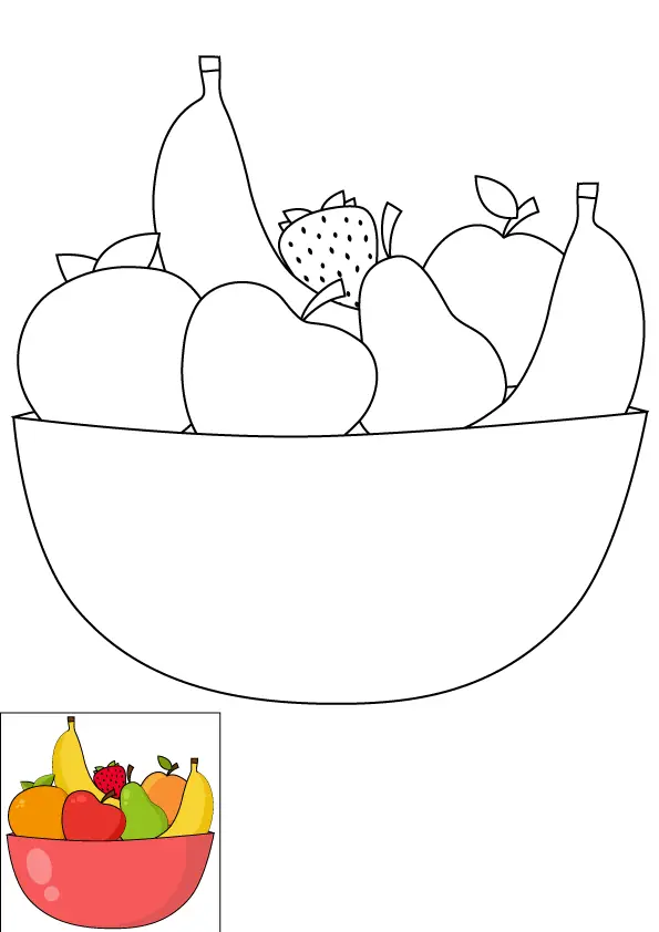 How to Draw Fruits Step by Step Printable Color