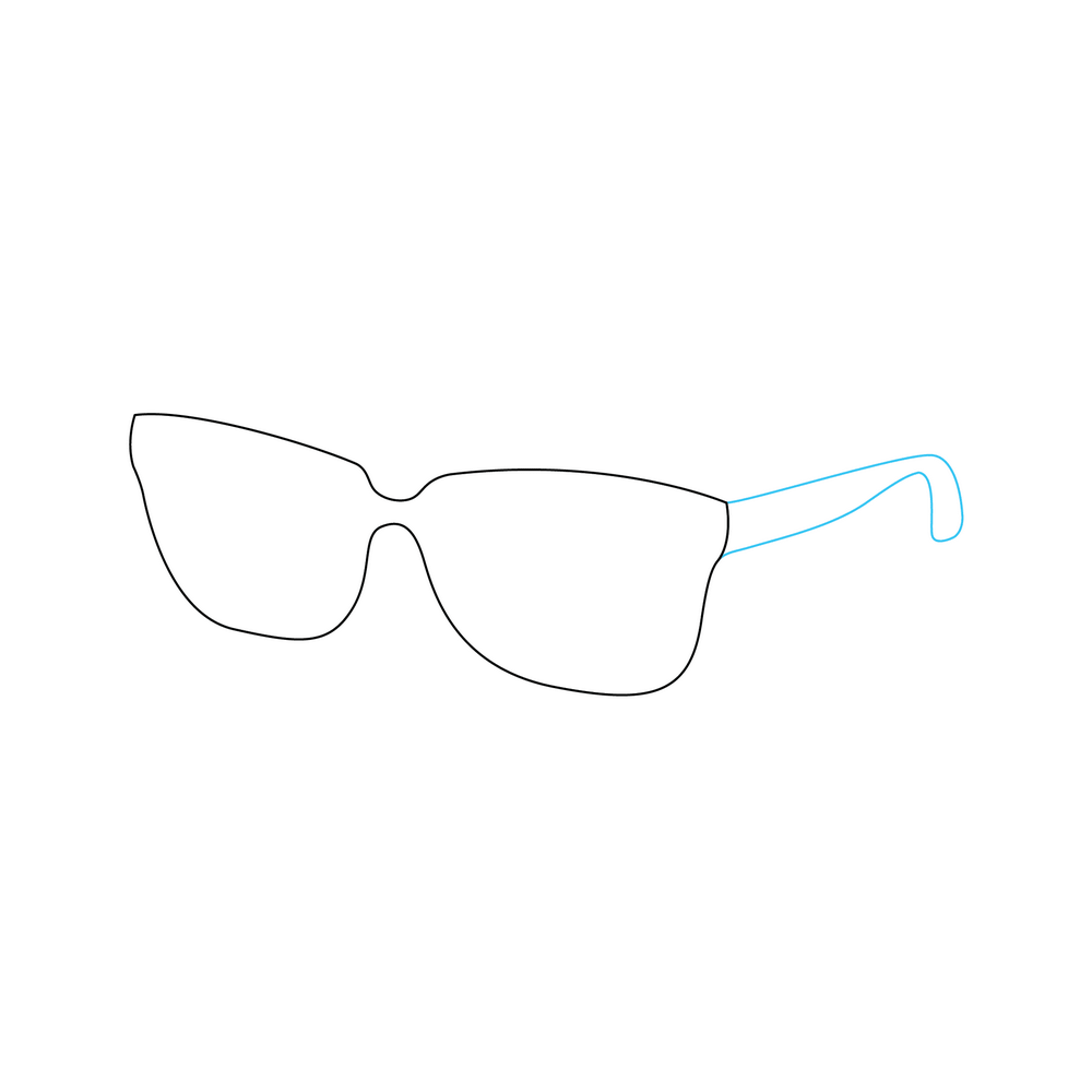 How to Draw Glasses Step by Step Step  2