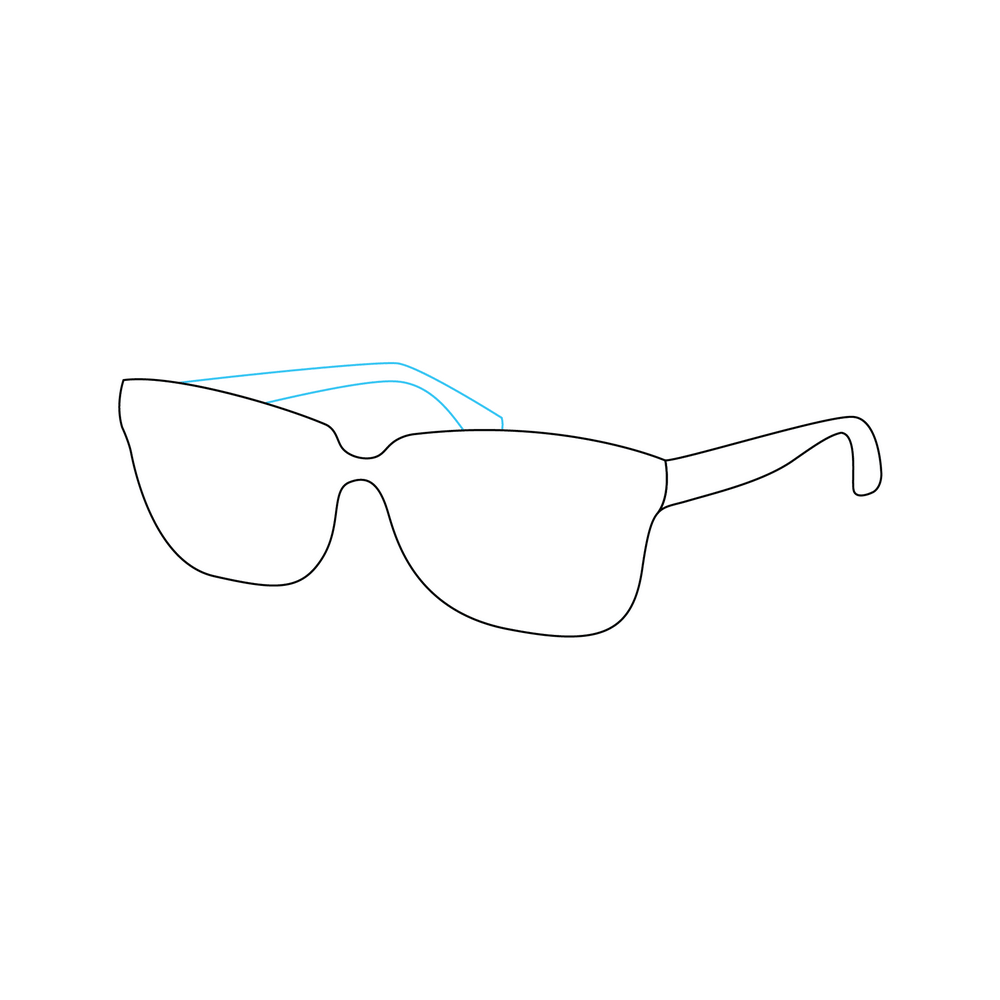 How to Draw Glasses Step by Step Step  3
