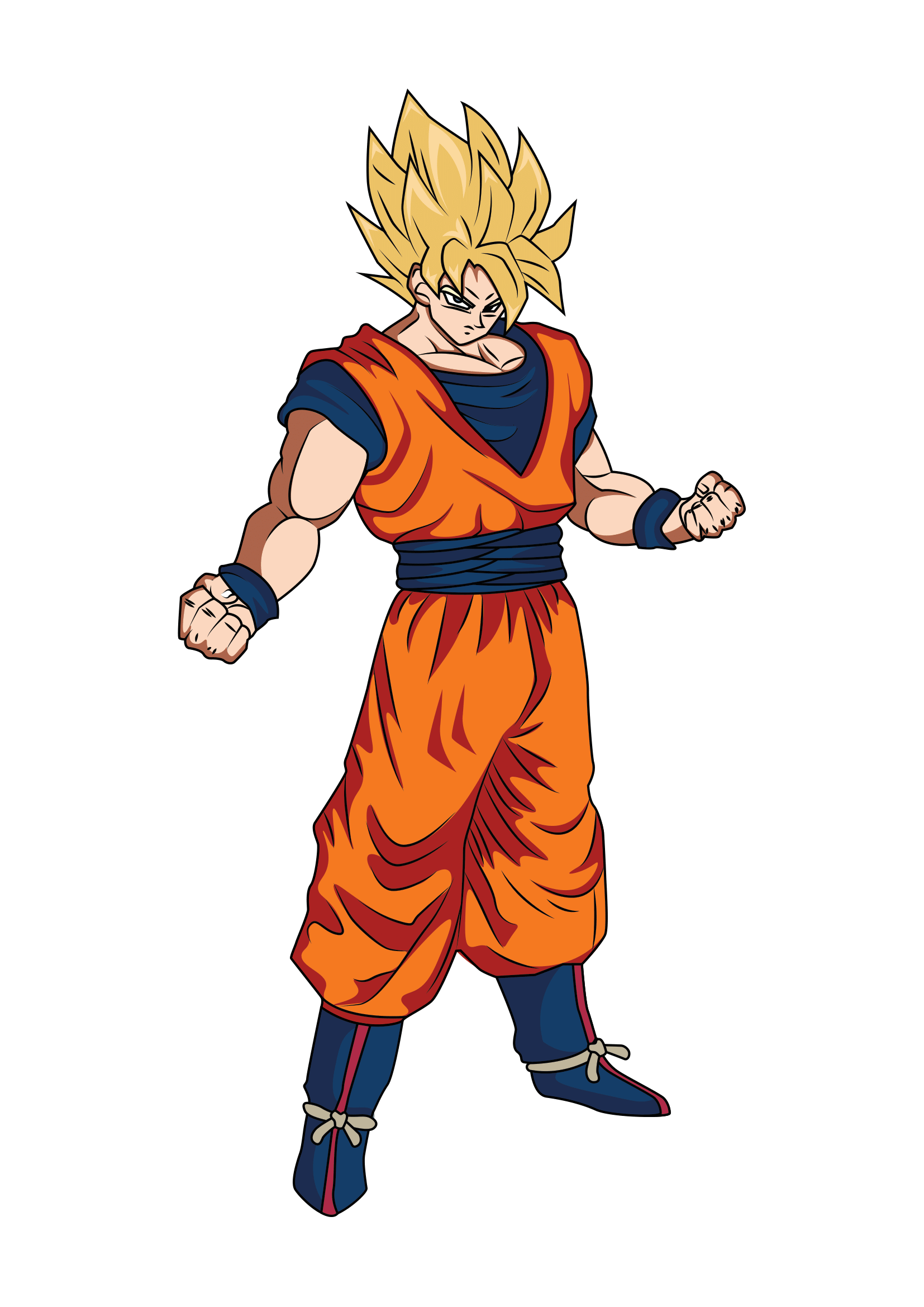 How to Draw Goku Step by Step Printable