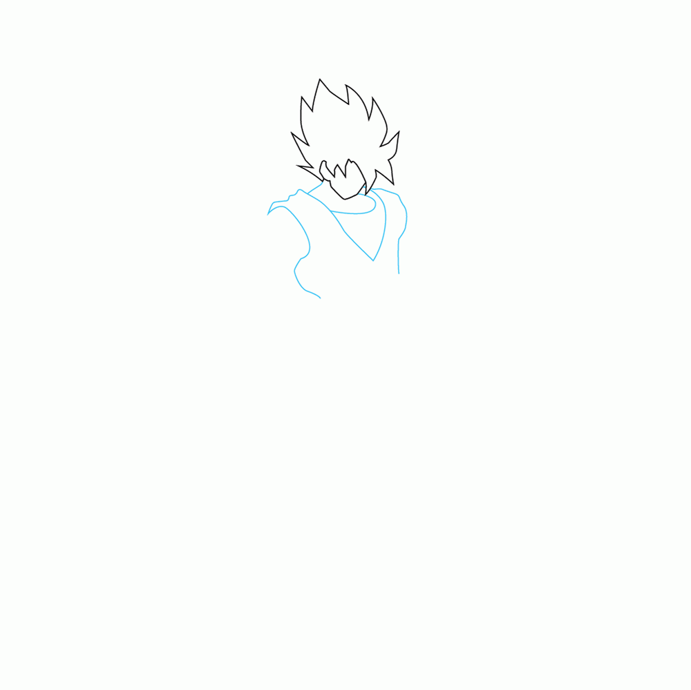 How to Draw Goku Step by Step Step  3