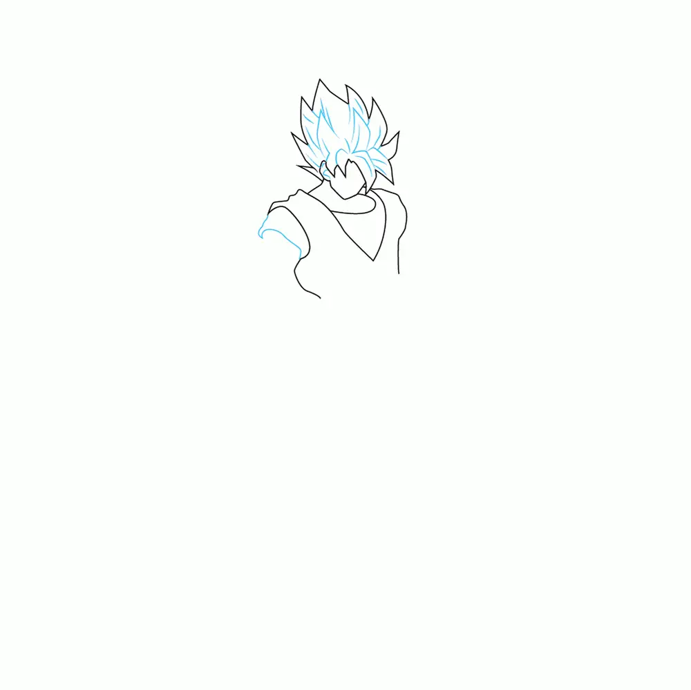 How to Draw Goku Step by Step Step  4