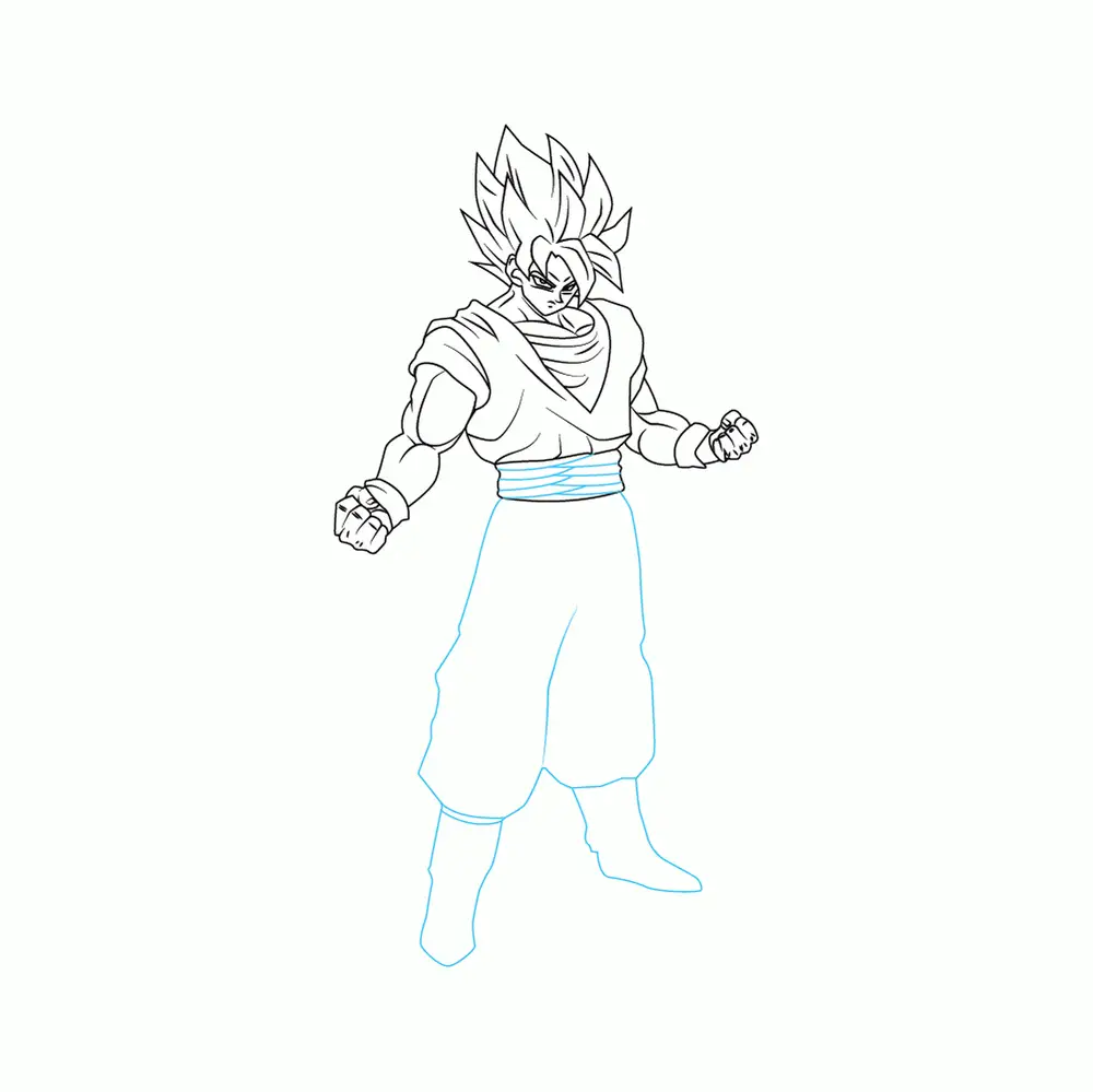 How to Draw Goku Step by Step Step  7