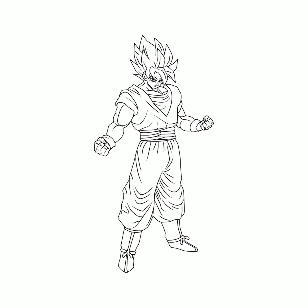 How to Draw Goku Step by Step Step  9