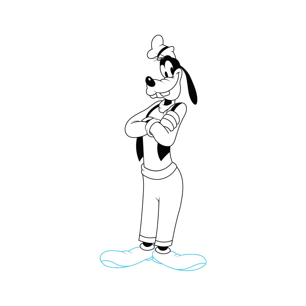 How to Draw Goofy Step by Step Step  8