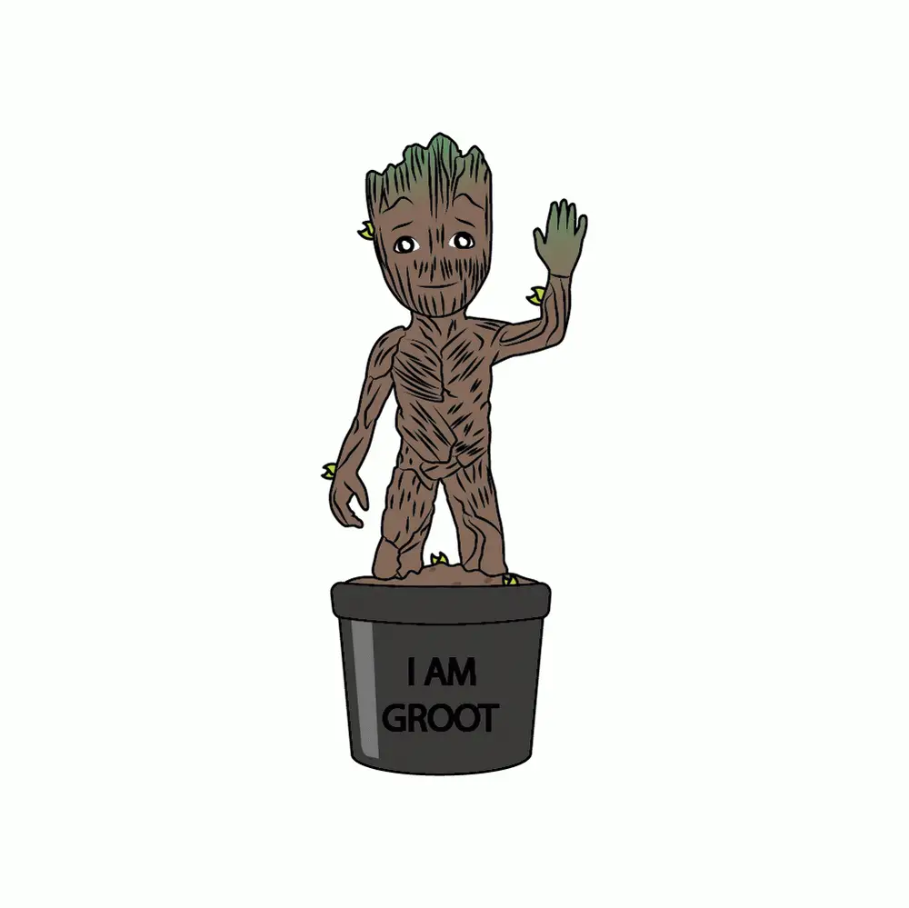 How to Draw Groot Step by Step Step  10