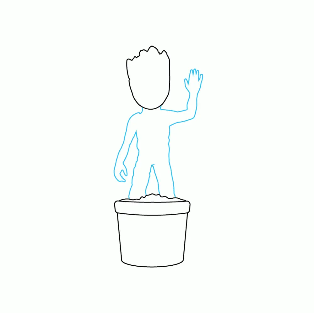 How to Draw Groot Step by Step Step  4