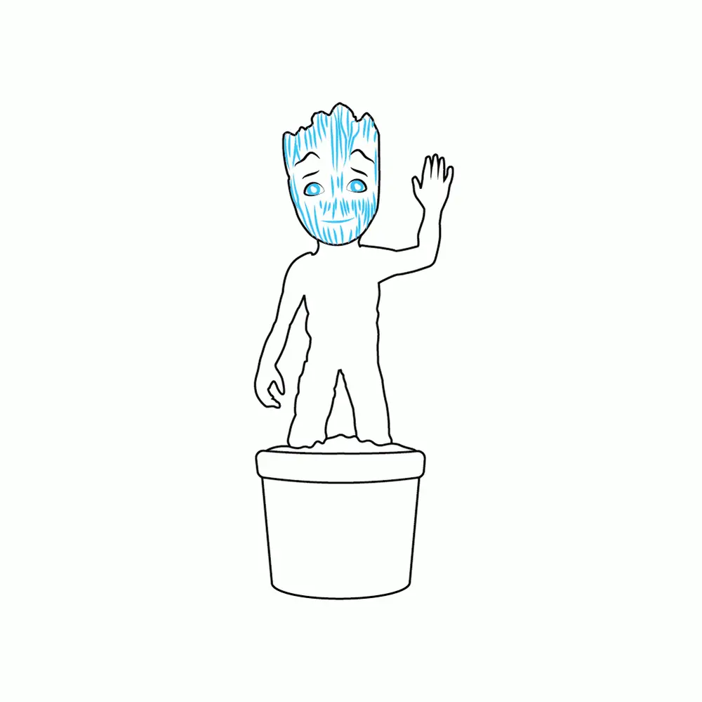 How to Draw Groot Step by Step Step  6