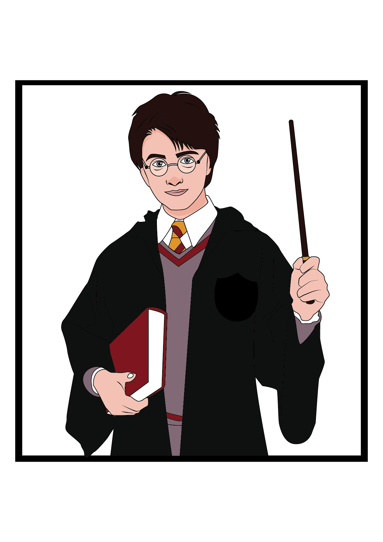 How to Draw Harry Potter Step by Step Printable