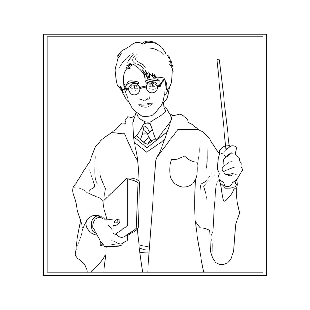 How to Draw Harry Potter Step by Step Step  10