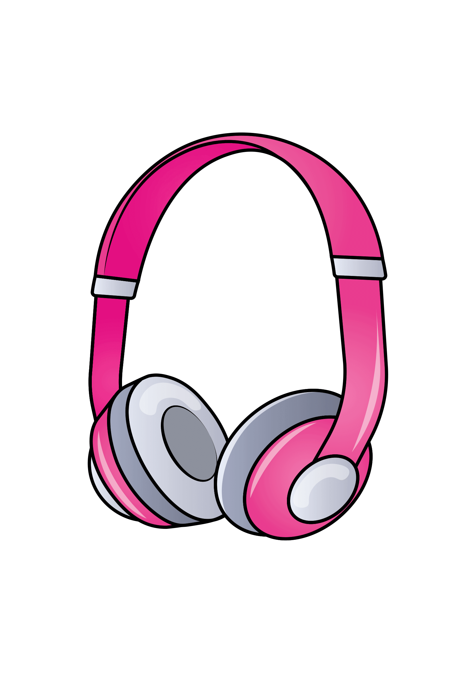 How to Draw Headphones Step by Step Printable