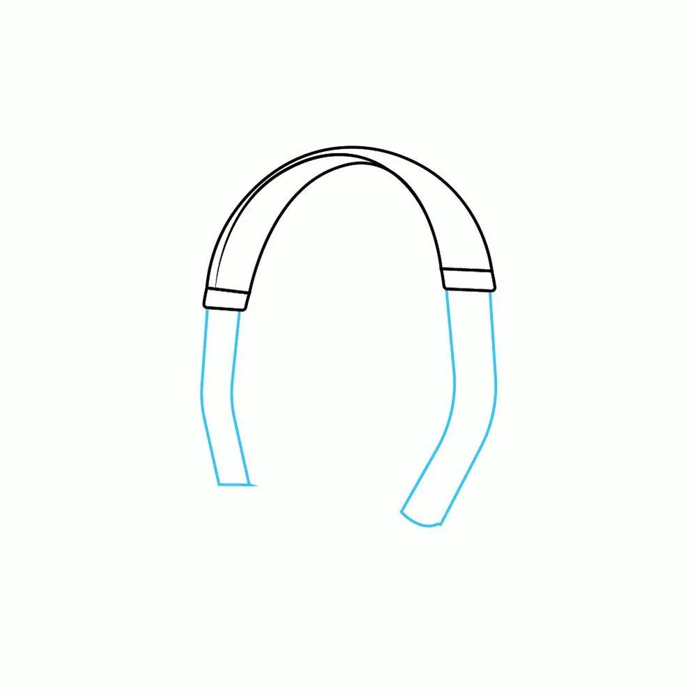 How to Draw Headphones Step by Step Step  3