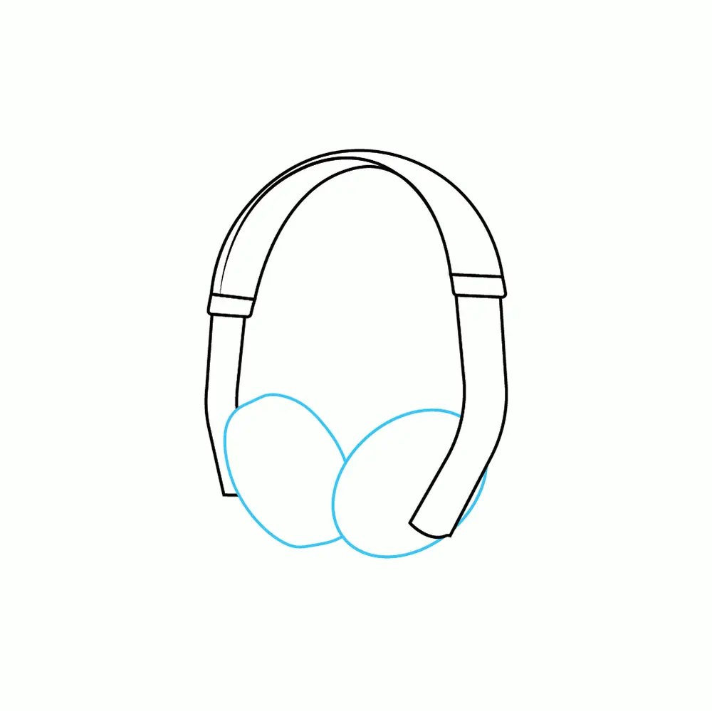How to Draw Headphones Step by Step Step  4
