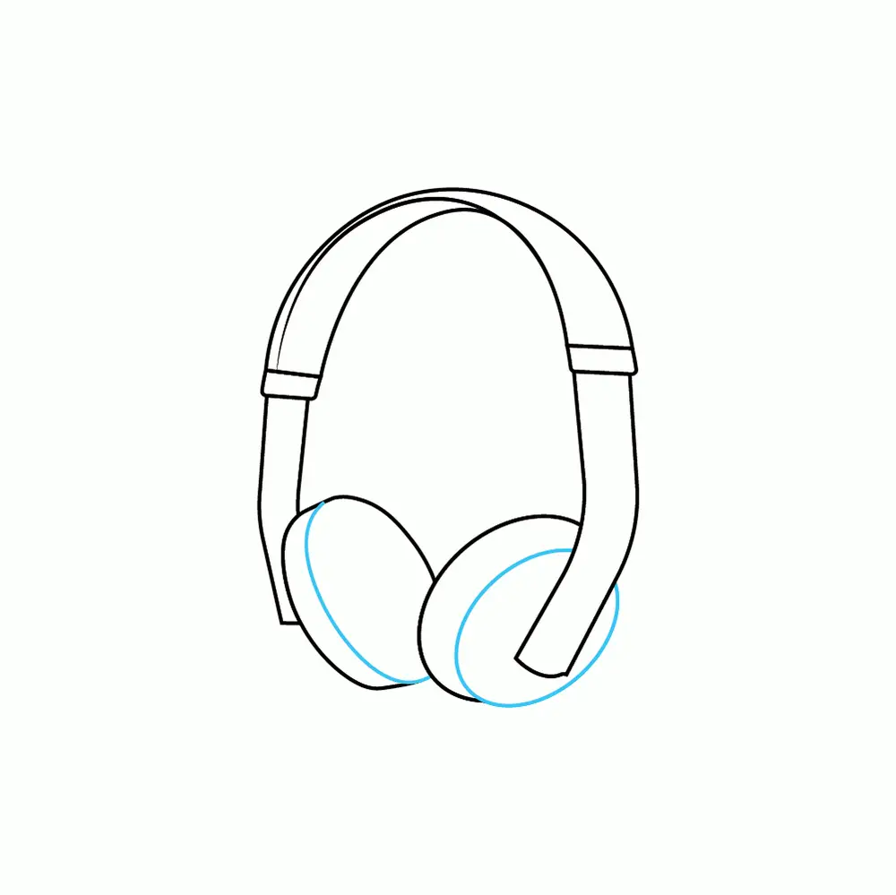 How to Draw Headphones Step by Step Step  5