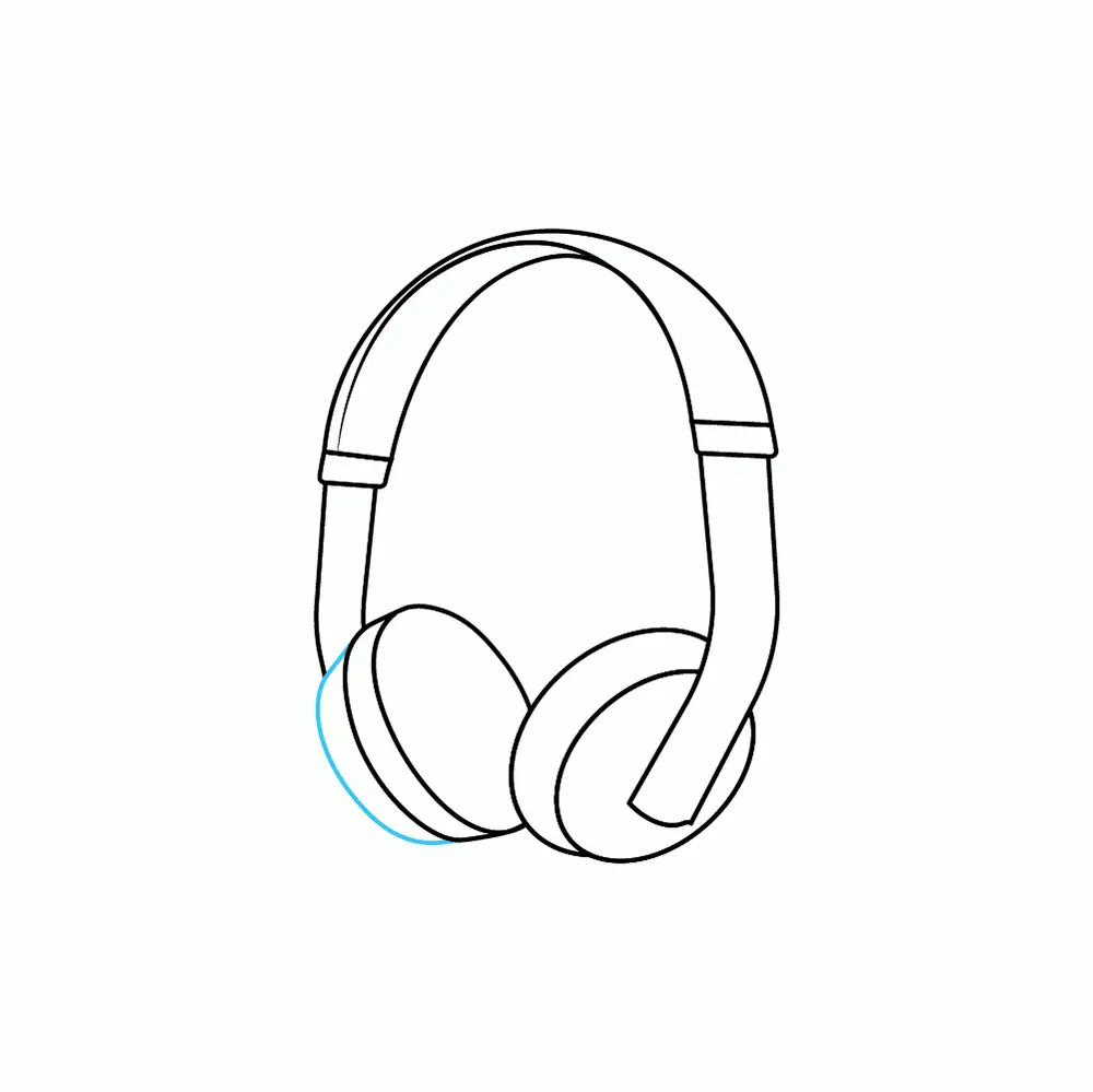 How to Draw Headphones Step by Step Step  6