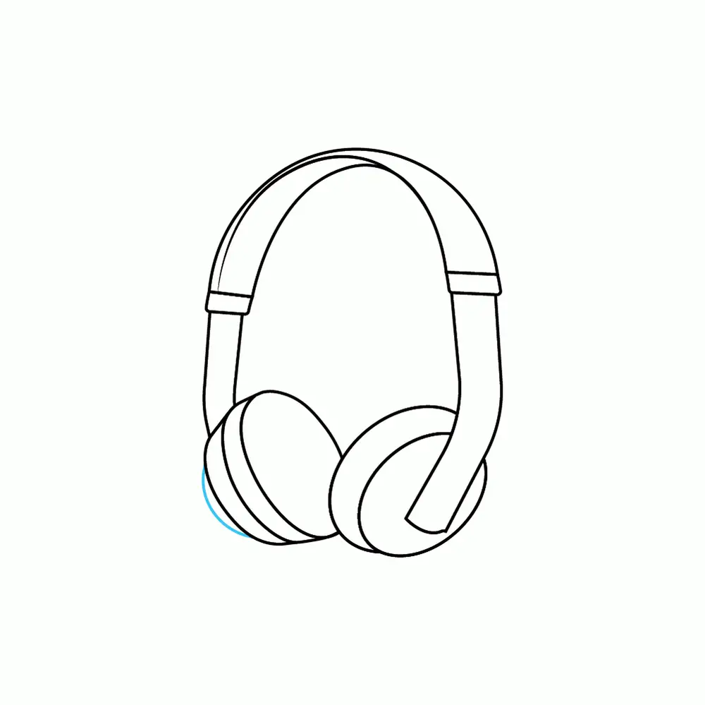 How to Draw Headphones Step by Step Step  7