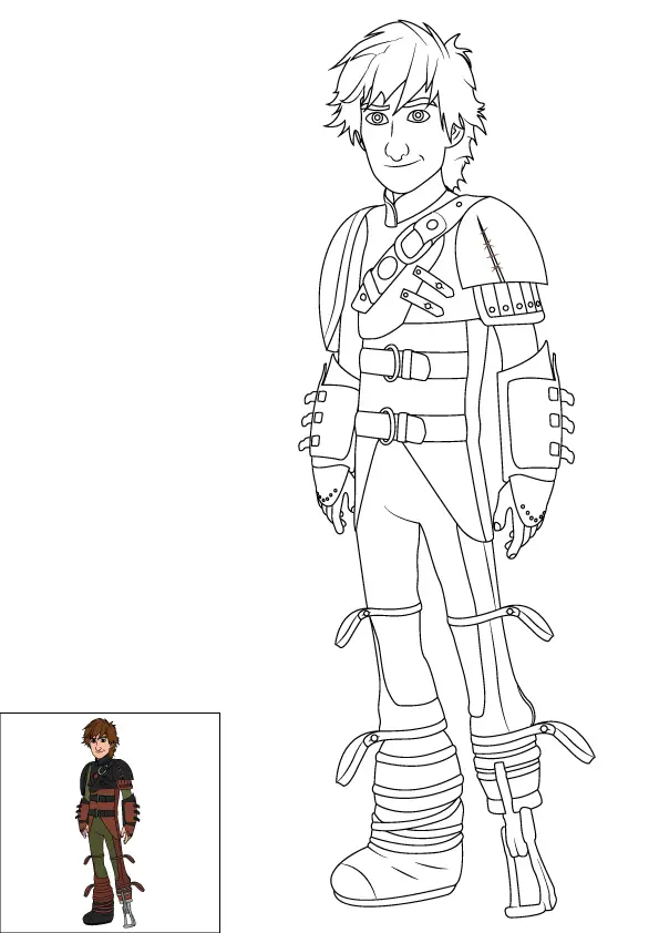 How to Draw Hiccup Step by Step Printable Color