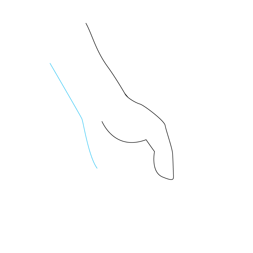 How to Draw Holding Hands Step by Step Step  3