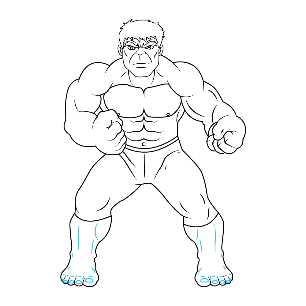 How to Draw Hulk Step by Step Step  13