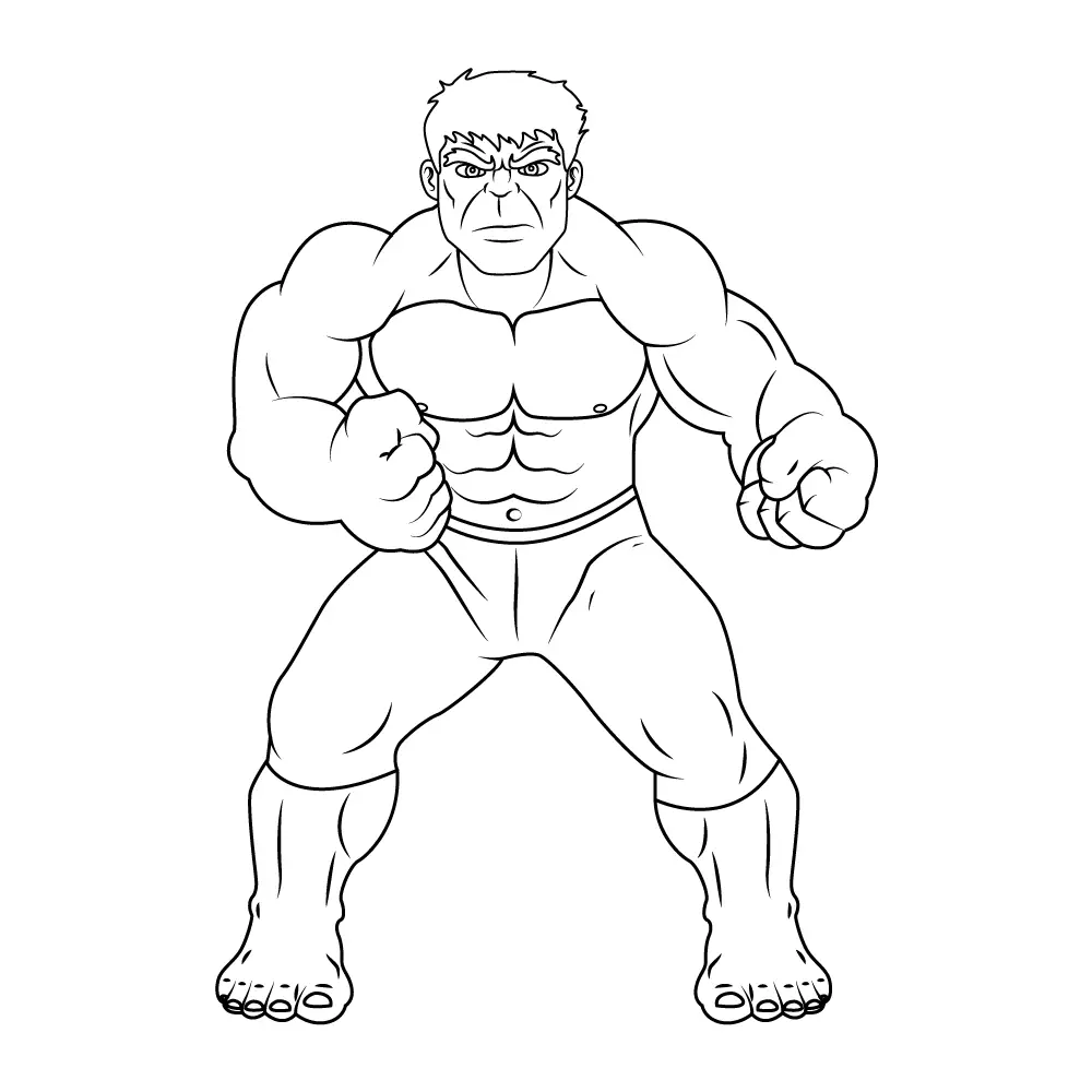 How to Draw Hulk Step by Step Step  14