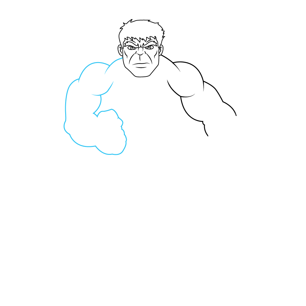 How to Draw Hulk Step by Step Step  5