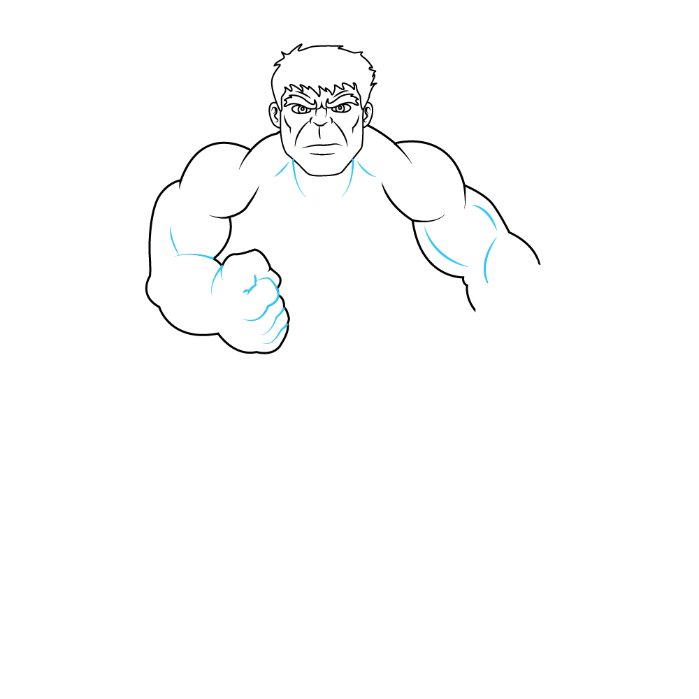 How to Draw Hulk Step by Step Step  6