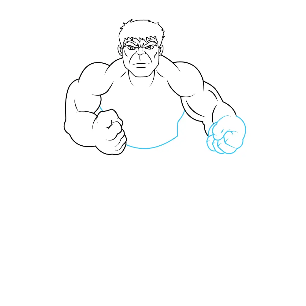 How to Draw Hulk Step by Step Step  7