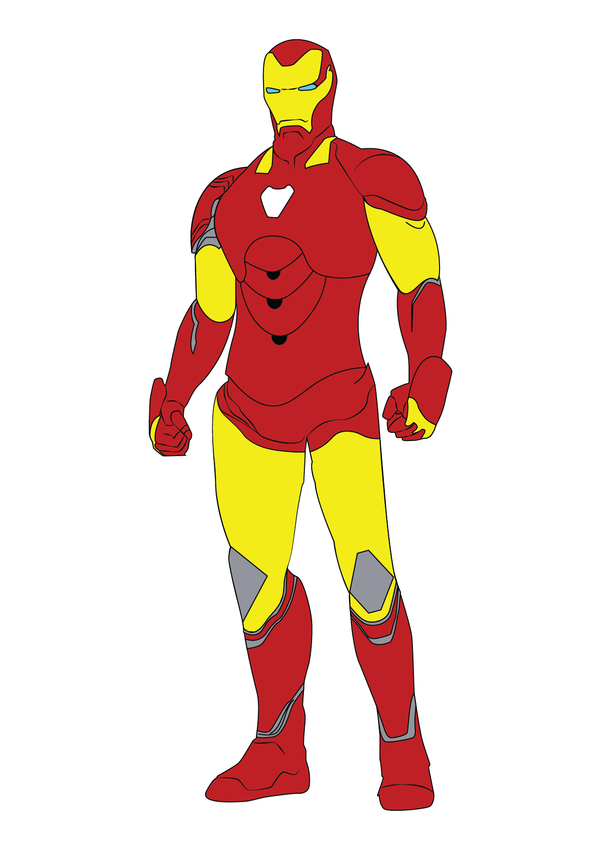 How to Draw Iron Man Step by Step Printable