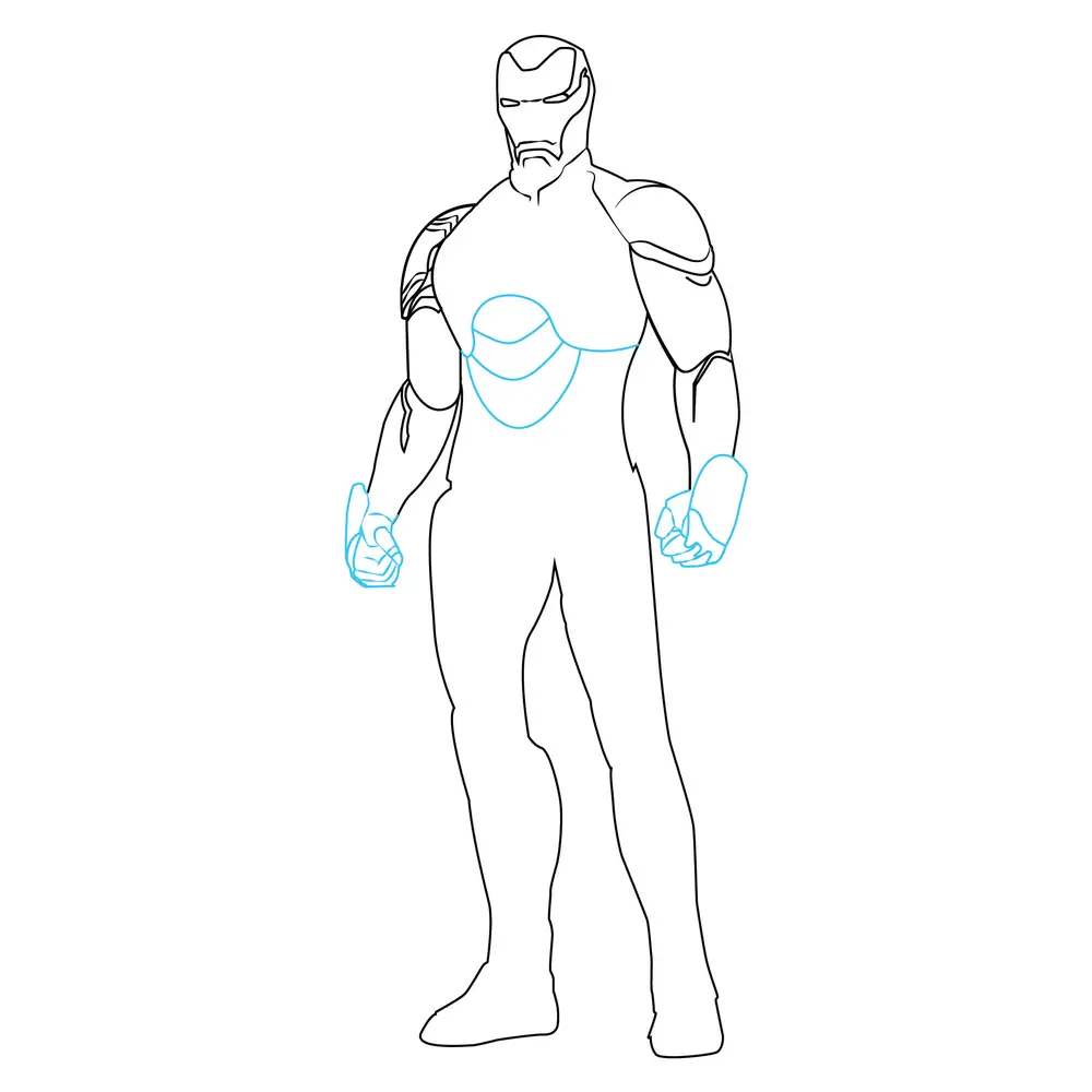 How to Draw Iron Man Step by Step Step  5