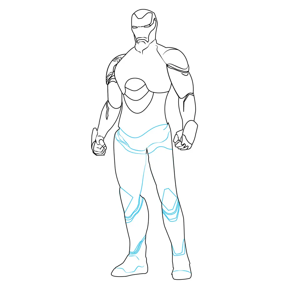 How to Draw Iron Man Step by Step Step  6