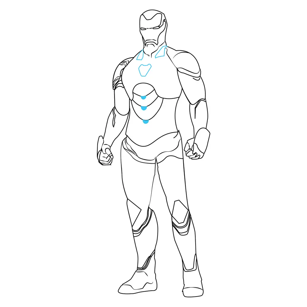 How to Draw Iron Man Step by Step Step  7