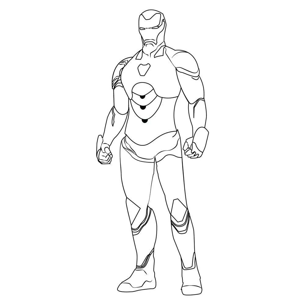 How to Draw Iron Man Step by Step Step  8