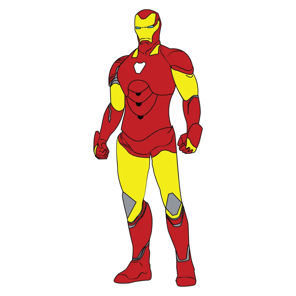 How to Draw Iron Man Step by Step Step  9