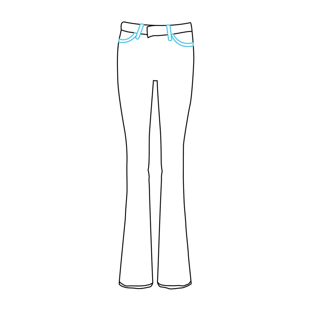 How to Draw Jeans Step by Step Step  6