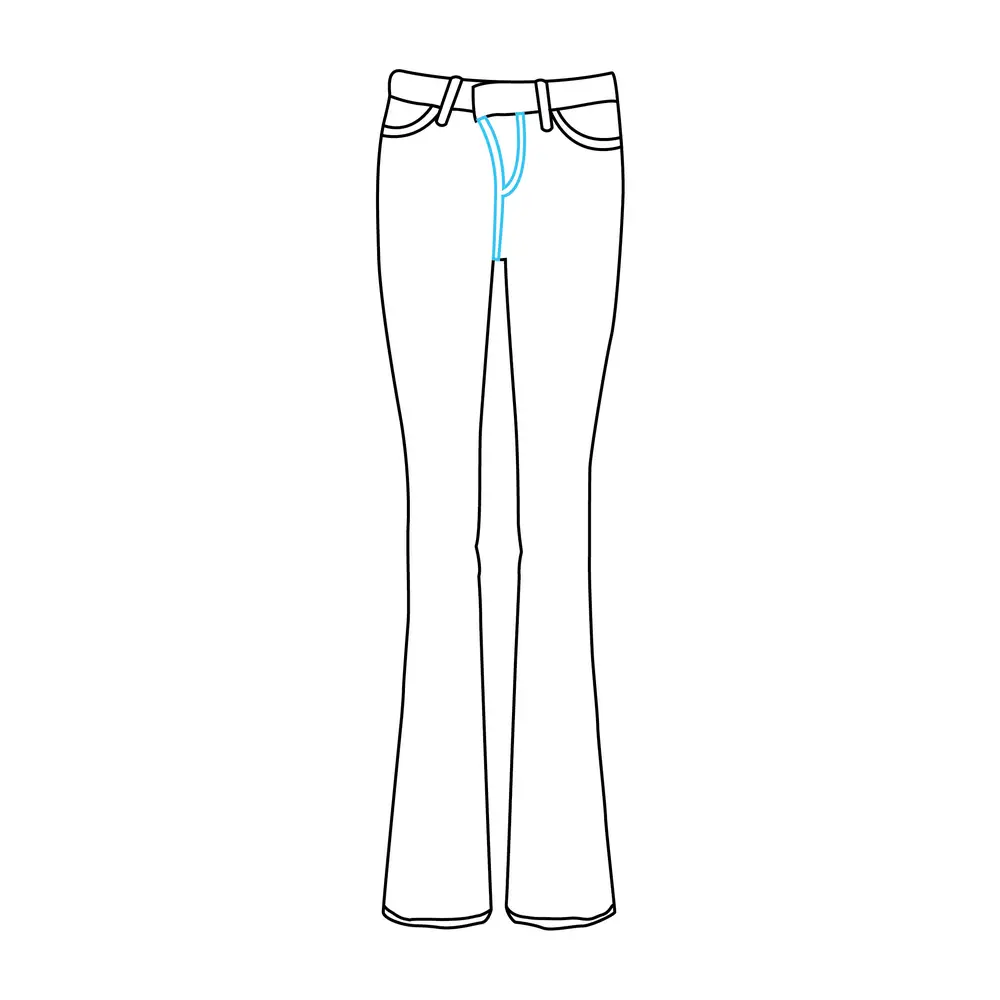 How to Draw Jeans Step by Step Step  7