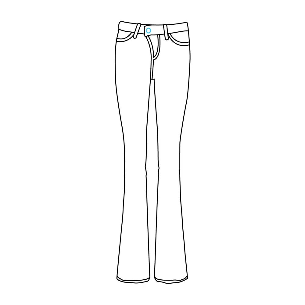 How to Draw Jeans Step by Step Step  8