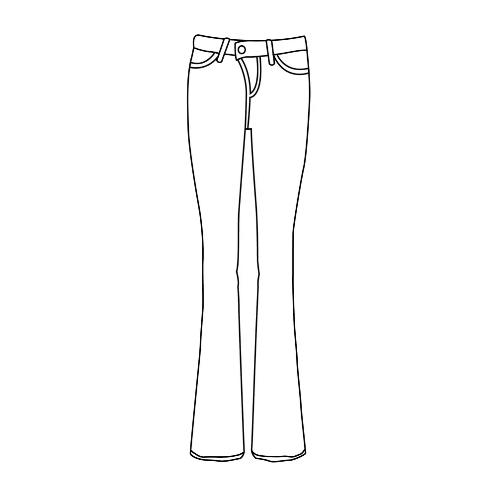 How to Draw Jeans Step by Step