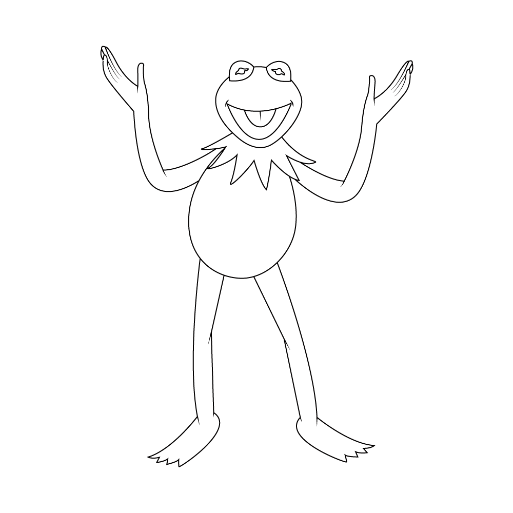 How to Draw Kermit The Frog Step by Step Step  11