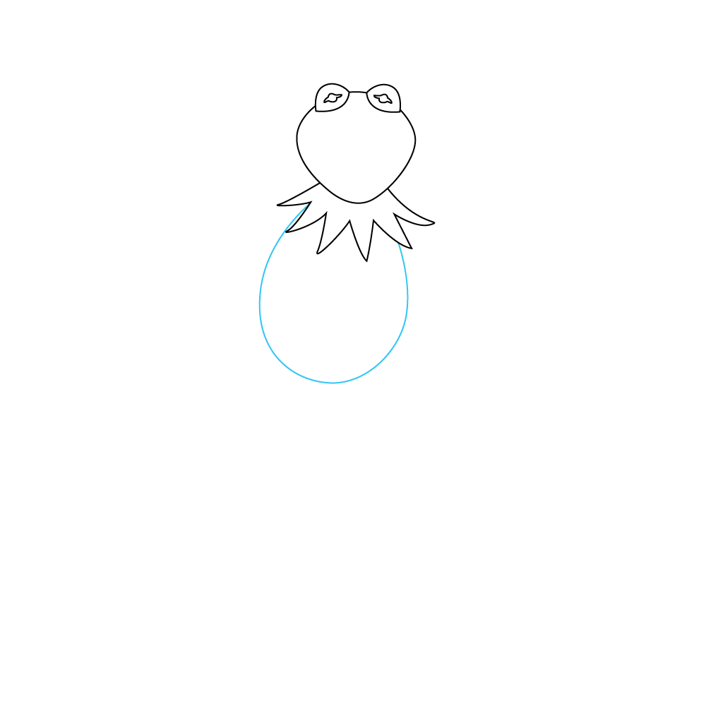 How to Draw Kermit The Frog Step by Step Step  5