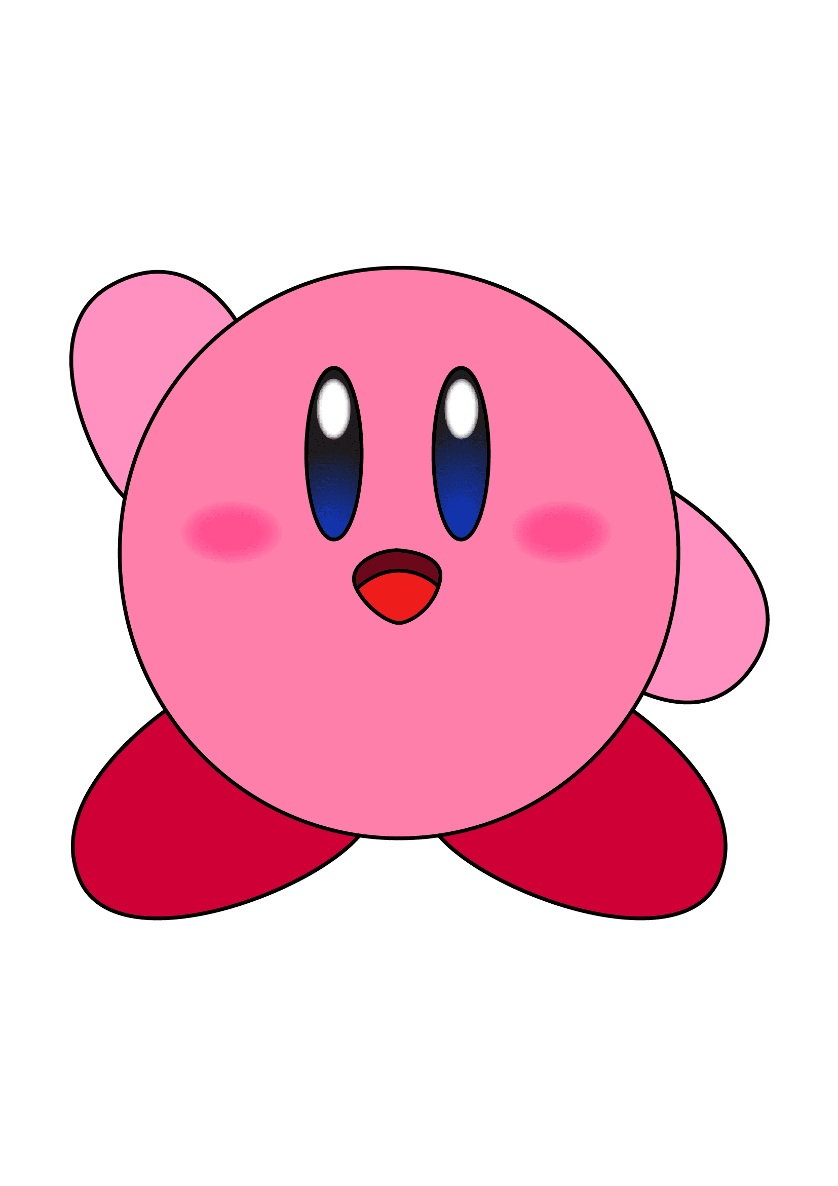 How to Draw Kirby Step by Step Printable